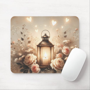 Tapis De Souris Bouquet de lanterne rose Glow