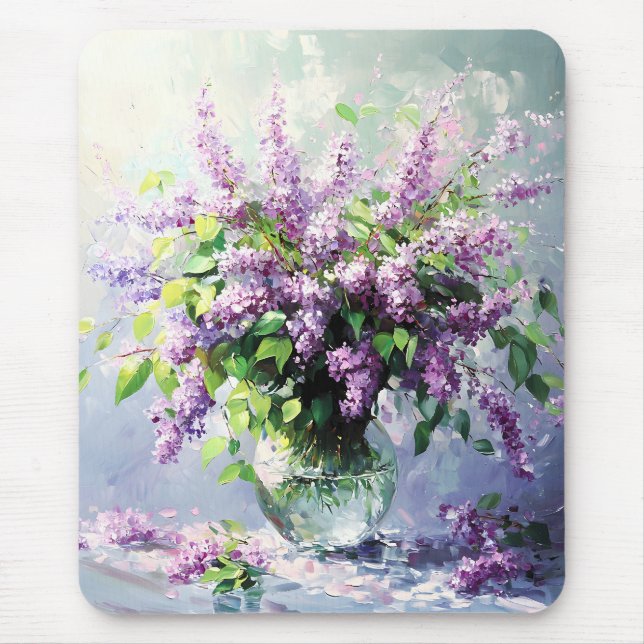 Tapis De Souris Bouquet de lilas en fleurs de lavande (Devant)