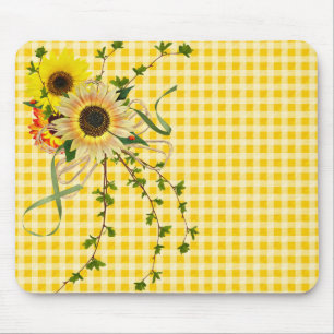 Tapis De Souris bouquet de tournesol avec bestiole