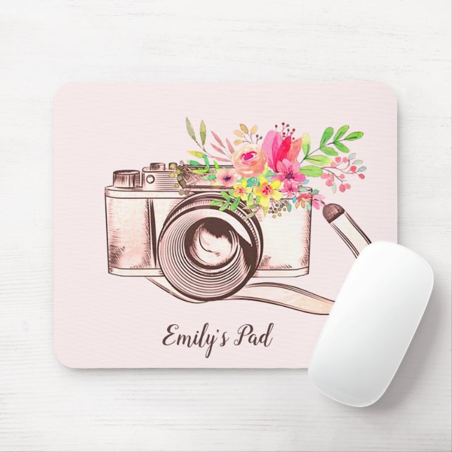 Tapis De Souris Bouquet floral avec caméra (Avec souris)