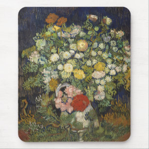 Tapis De Souris Bouquet Floral Impressionniste Vintage Van Gogh