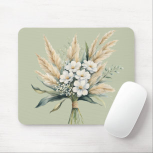 Tapis De Souris Bouquet floral ivoire aquarelle