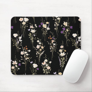 Tapis De Souris Bouquets de fleurs sauvages d'été Design abstrait