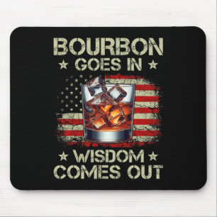 Tapis De Souris Bourbon Entre En Sagesse Sort Whisky Drapeau États