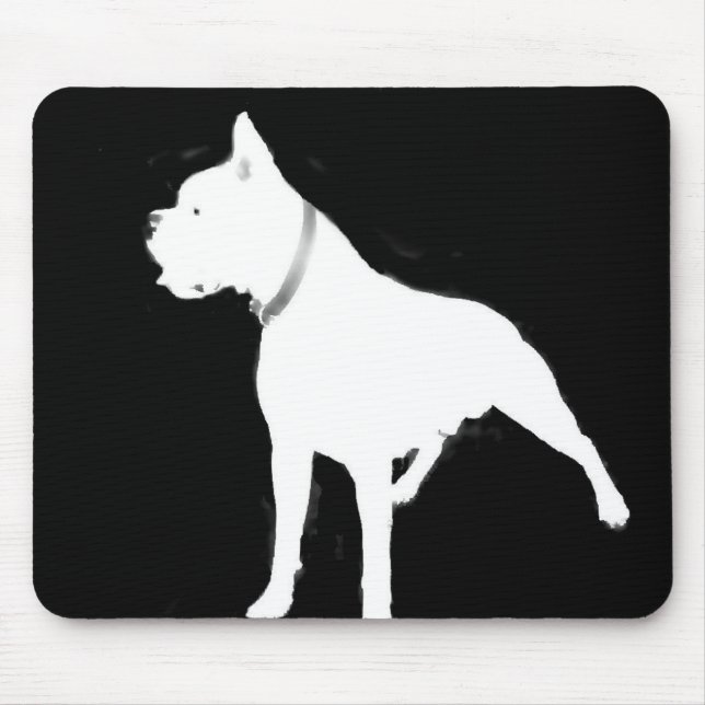 Tapis De Souris Bousepad blanc boxeur (Devant)