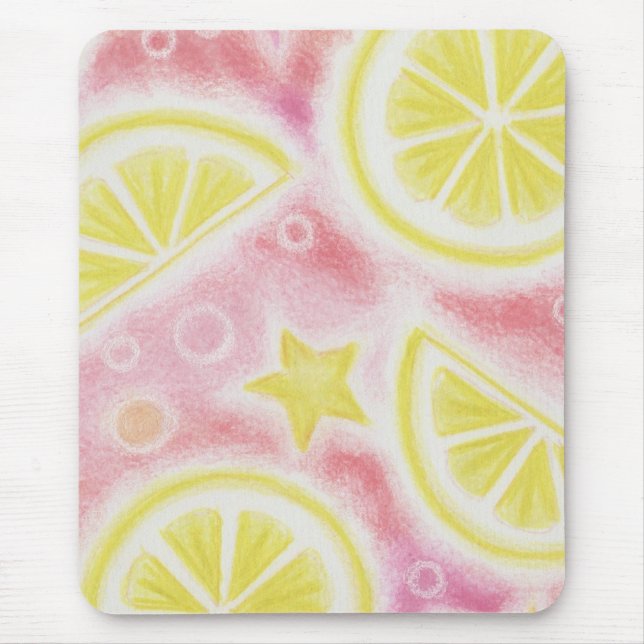 Tapis De Souris Bousepad de citrons roses (Devant)