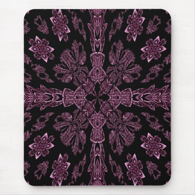 Tapis De Souris Bousepad gothique violet et croix noire (Devant)