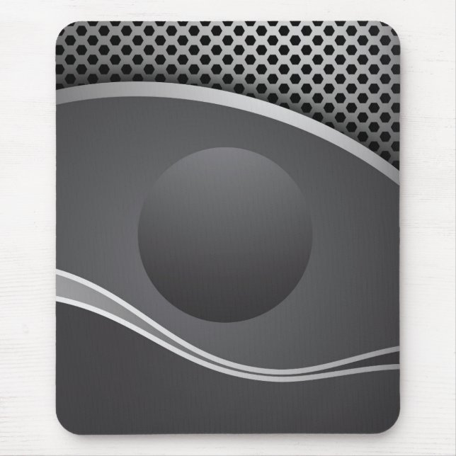 Tapis De Souris Bousepad moderne, noir, gris, abstrait (Devant)