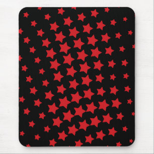 Tapis De Souris Bousepad moderne, noir, rouge, abstrait, étoiles