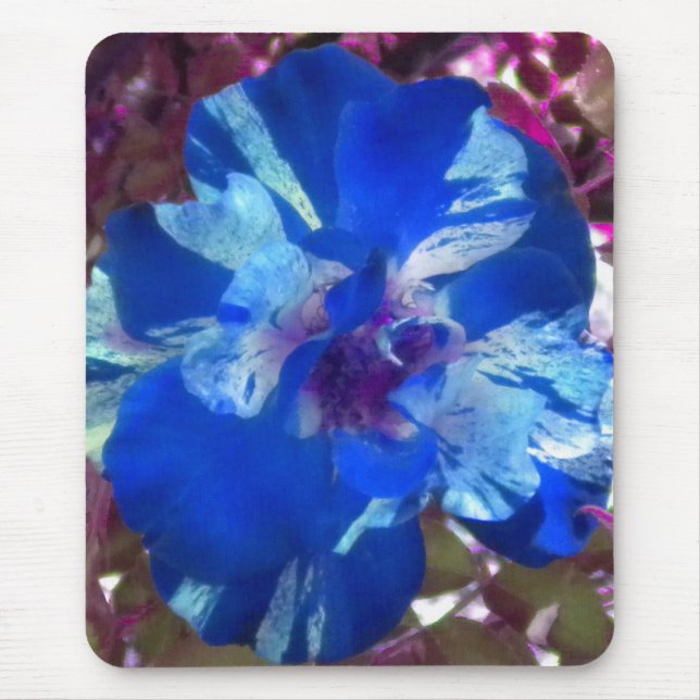 Tapis De Souris Bousepad Rose de couleur bleue (Devant)