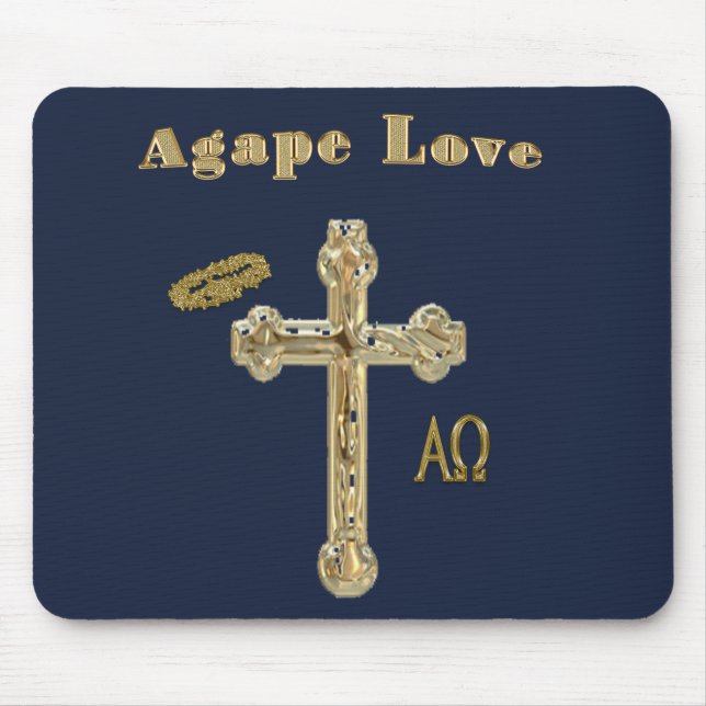 Tapis De Souris Bousepée d'amour de l'agape (Devant)