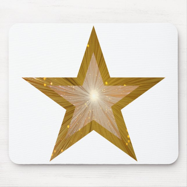 Tapis De Souris Bousepée Gold Star blanc (Devant)