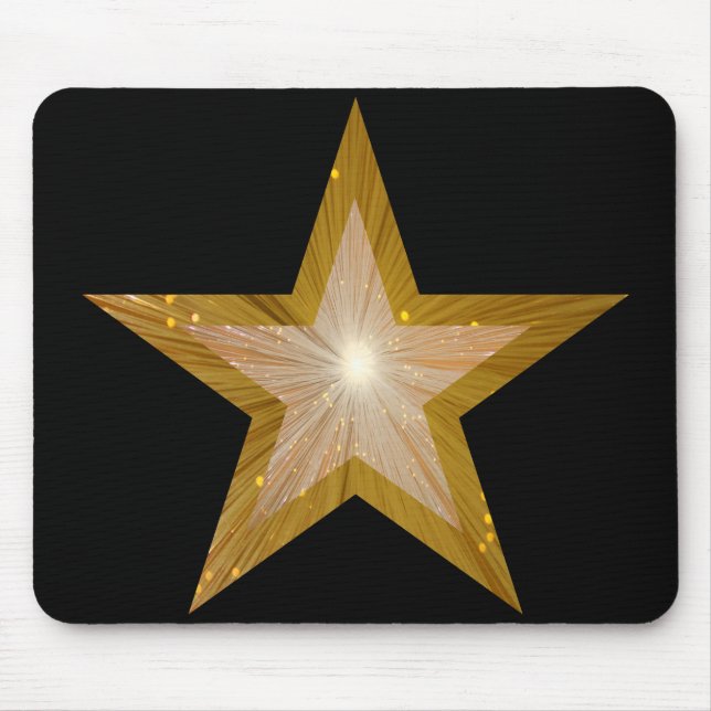 Tapis De Souris Bousepée Gold Star noir (Devant)