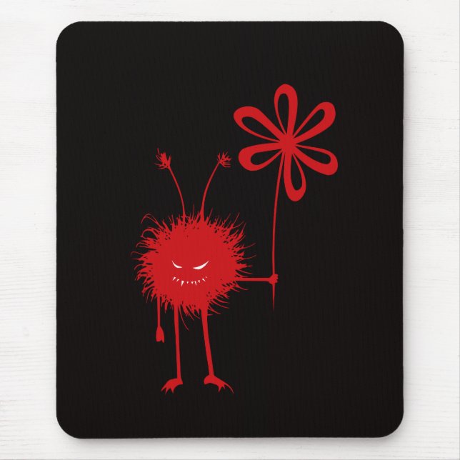 Tapis De Souris Bouteille de fleur malin mousepad (Devant)