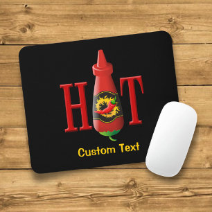 Tapis de souris bouteille de sauce piquante