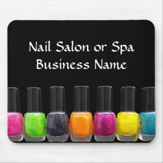 Tapis De Souris Bouteilles colorées de vernis à ongles, salon