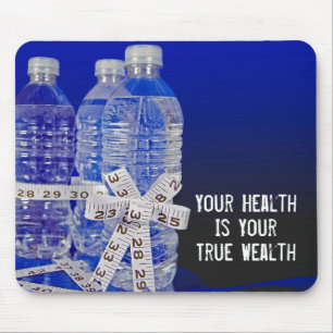 Tapis De Souris Bouteilles d'eau et boue de mesure de bande