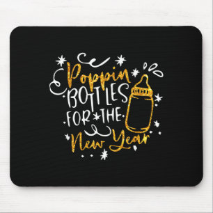Tapis De Souris Bouteilles Pn pour la nouvelle année Bonne année E