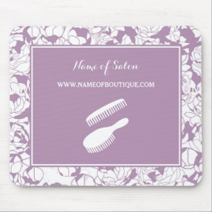 Tapis De Souris Boutique moderne violet fleurie cheveux et beauté