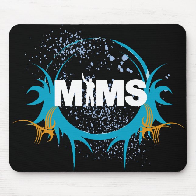 Tapis De Souris Bouton de MIMS - logo de MIMS encadré - (Devant)