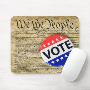 Tapis De Souris Bouton de vote sur la Constitution américaine