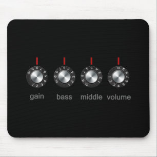 Tapis De Souris Boutons d'ampère de guitare