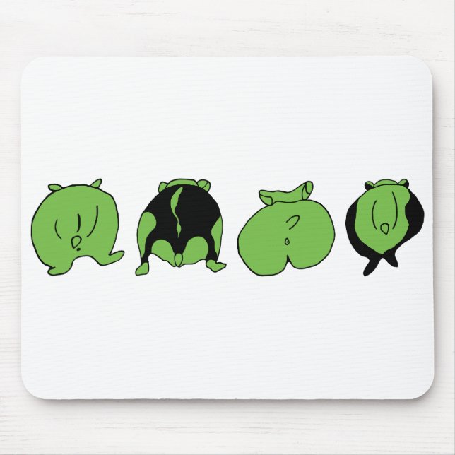 Tapis De Souris Boutons de hamster vert (Devant)