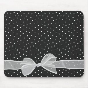Tapis De Souris Bow blanc Sheer sur Pois