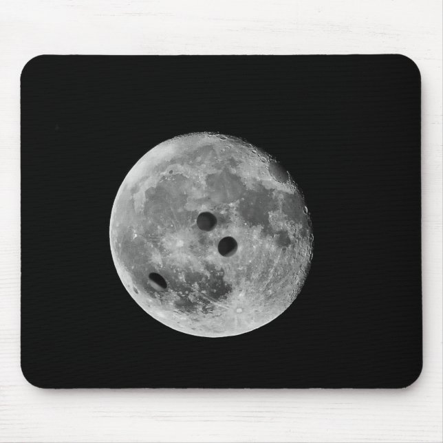Tapis De Souris Bowler Bowling Ball Funny Moon (Devant)