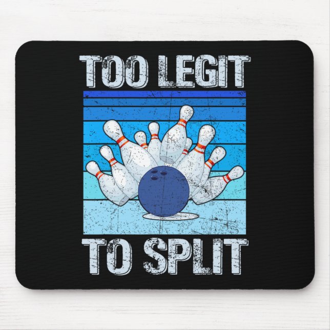 Tapis De Souris Bowling Amusant Bowling Bowler Trop Léger Pour Fra (Devant)