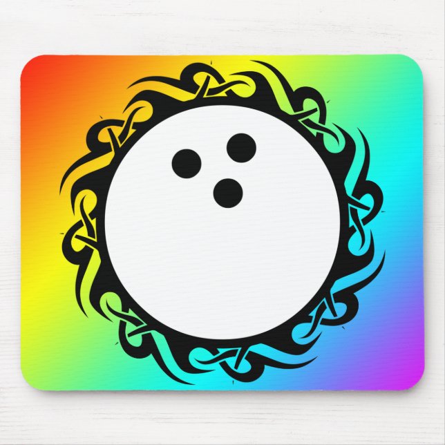 Tapis De Souris bowling arc-en-ciel (Devant)