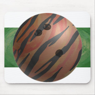 Tapis De Souris Bowling Ball Tiger Orange