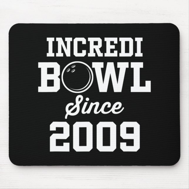 Tapis De Souris Bowling cadeau pour 13 ans Old Bowler 2009 13e Bir (Devant)