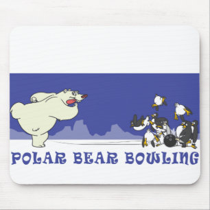 TAPIS DE SOURIS BOWLING D'OURS BLANC