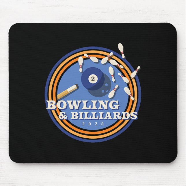 Tapis De Souris Bowling Et Billard - 2 Ll (Devant)