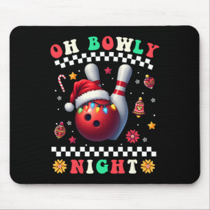 Tapis De Souris Bowling Noël Oh Bowly Nuit Père Noël