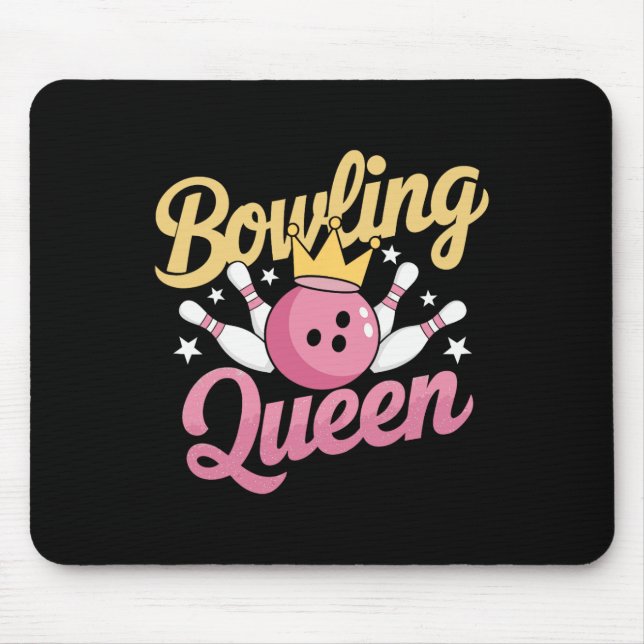 Tapis De Souris Bowling Queen Bowler Funny Bowling (Devant)