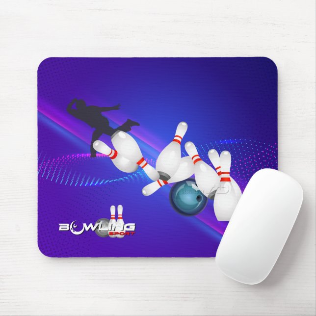 Tapis De Souris Bowling Sports | (Avec souris)