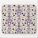 Tapis De Souris Bows et fleurs rustiques pourpres<br><div class="desc">Boho et mousepad rustique avec illustration dessinée à la main des arcs et des fleurs en violet.</div>