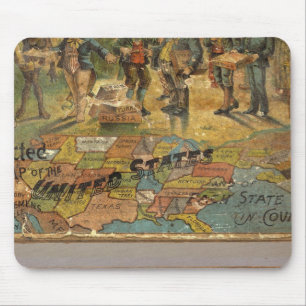 Tapis De Souris Box Dissected map, États-Unis