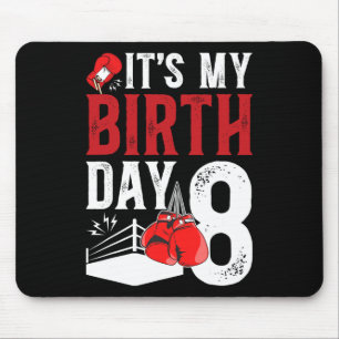 Tapis De Souris Boxe de 8e anniversaire Boy Boxer 8 ans Boxer Anni