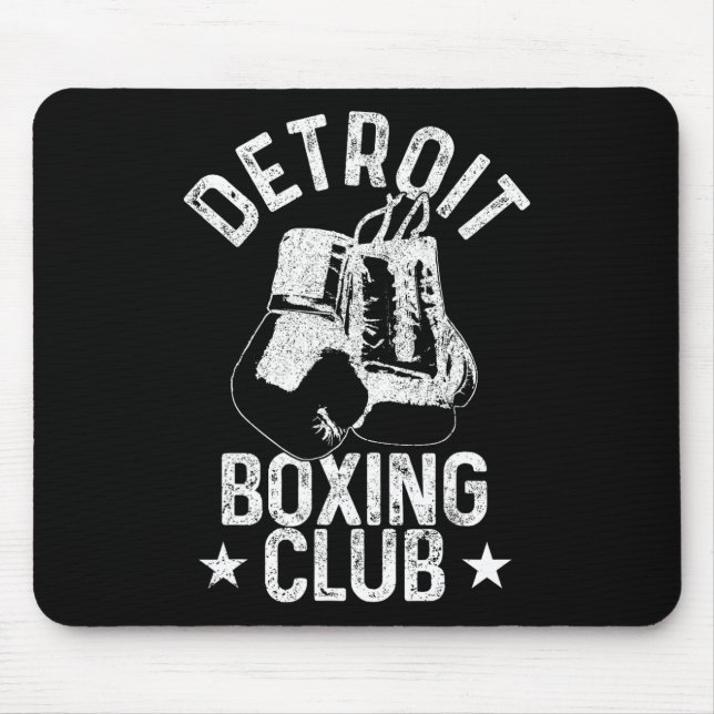 Tapis De Souris Boxe Detroit Michigan Martial Arts Boxer (Devant)