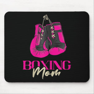 Tapis De Souris Boxe féminine Maman Boxeuse Gants de boxe Kickboxi