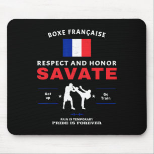 Tapis De Souris Boxe Française Savate Boxeur Savate