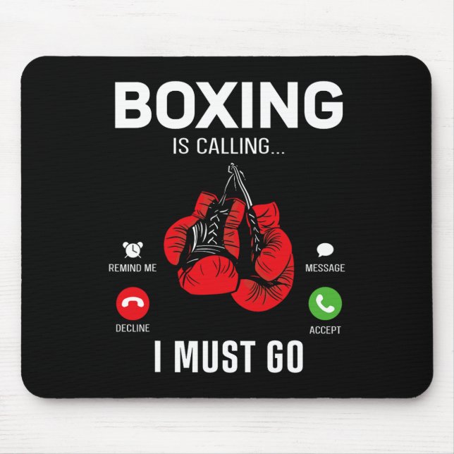 Tapis De Souris Boxe Gants Téléphone Display Boxe Appelle I Mu (Devant)