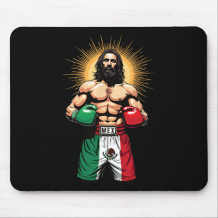Tapis De Souris Boxe mexicaine - shorts de boxe Jésus Christ Mex