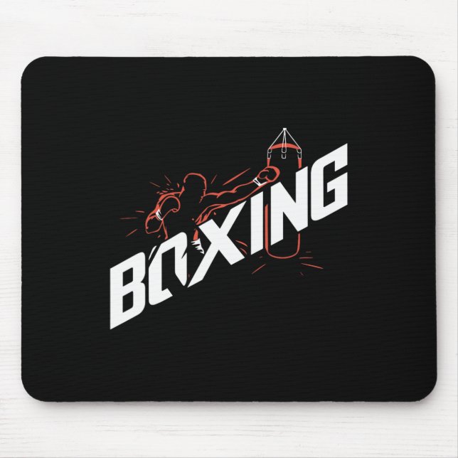 Tapis De Souris Boxe Punching Byg Boxe Kickboxing Amateur de boxe (Devant)