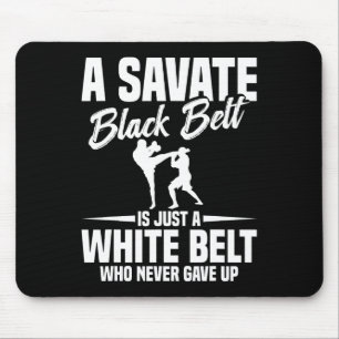 Tapis De Souris Boxe Savate Arts Martiaux Ceinture Noire Kickboxin