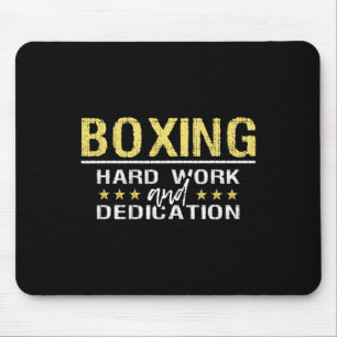 Tapis De Souris Boxe Travail Et Dédication - Kickboxing Gym B