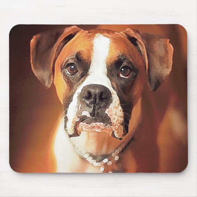Tapis De Souris Boxer Aquarelle (Devant)